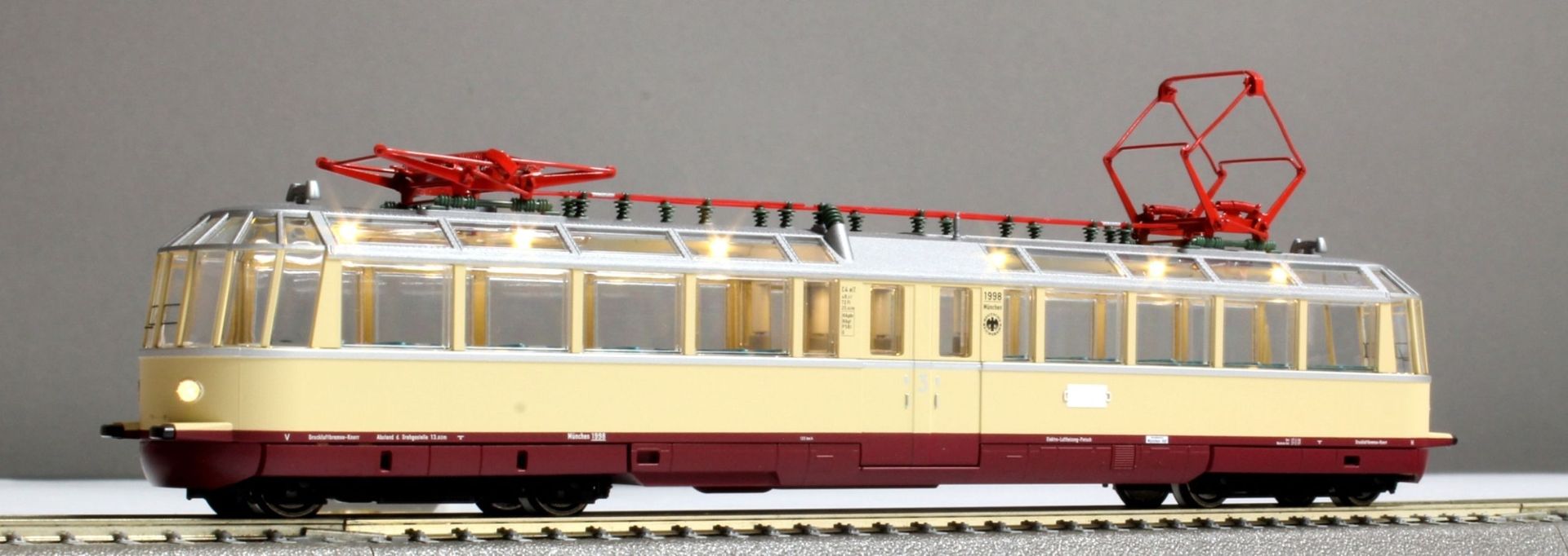 4913 Gläserner Zug Ep.II Kres 4913D - Triebwagen Gläserner Zug elT1998 DRG Ep.II beige/rot TT 1:120 Digital